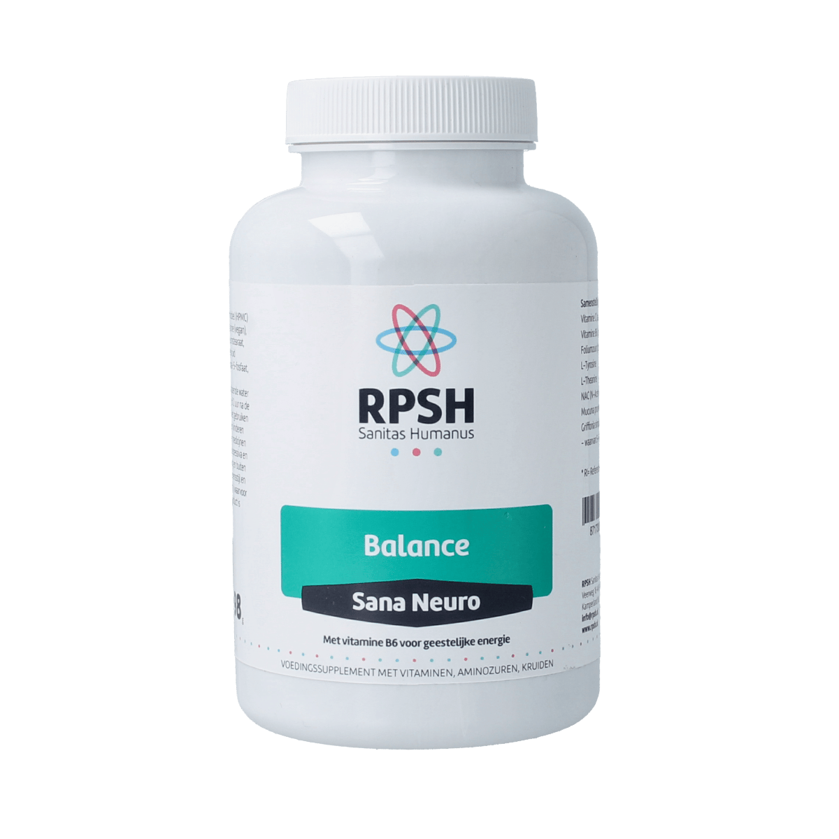 RPSH Sana Neuro Balance multivitamin capsules in a bottle, designed to support neurological health and overall wellness.
