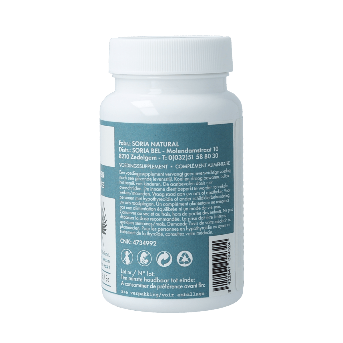 Soria Natural Prosor herbal supplement tablets in a bottle, natural herbal remedy from Soria Natural for wellness.