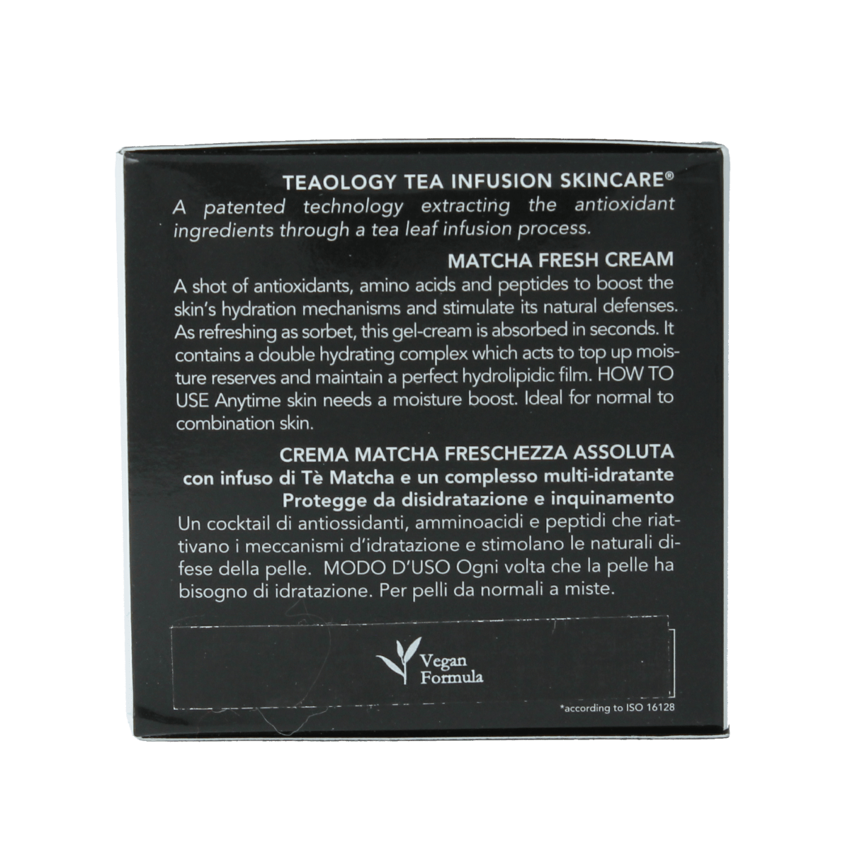 Teaology Matcha Fresh Cream facial skincare jar, 50ml, with green matcha extract for nourishing and revitalizing skin.
