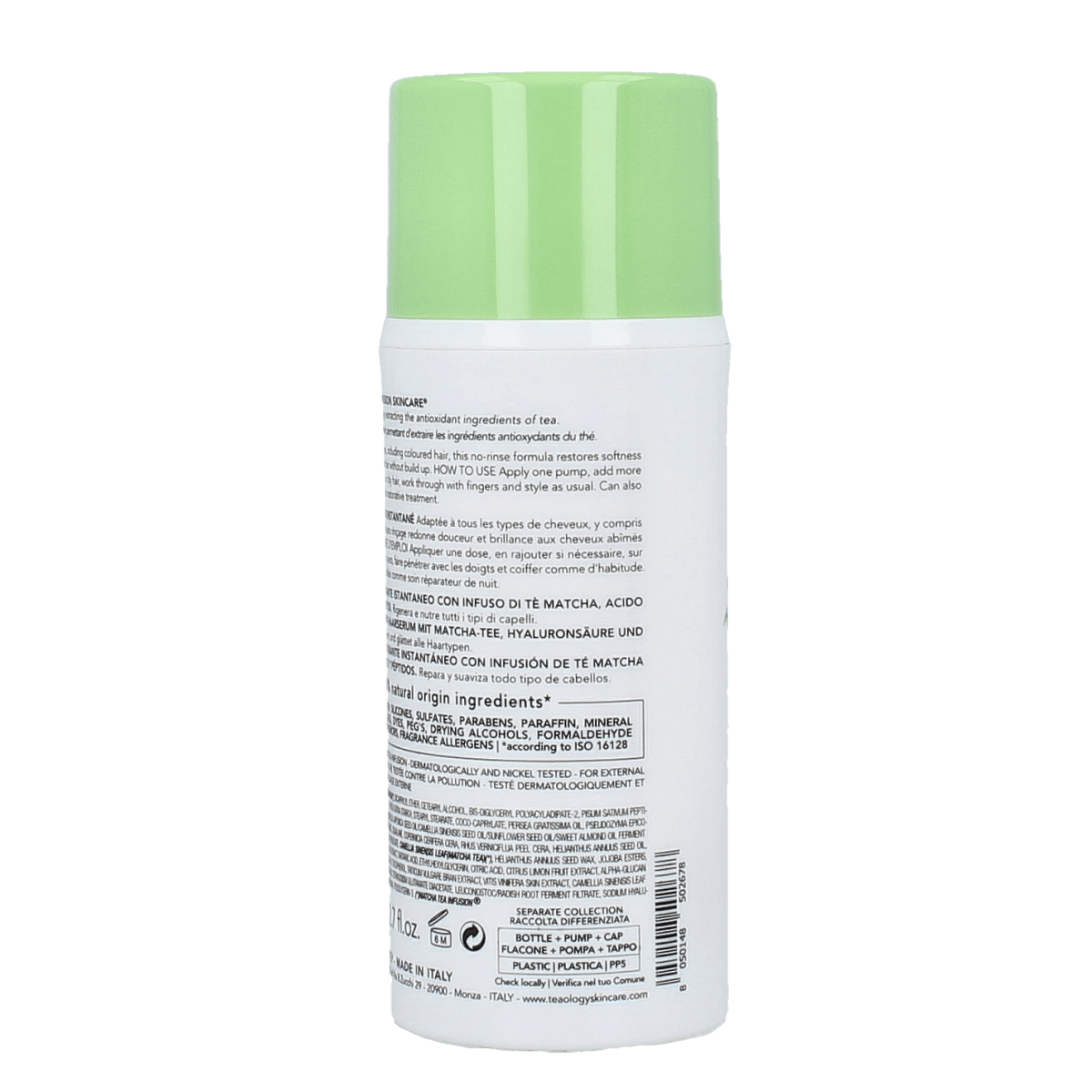 Teaology Matcha Repair Instant Serum in a 80ml bottle, facial skincare product with a sleek bottle and pump applicator.