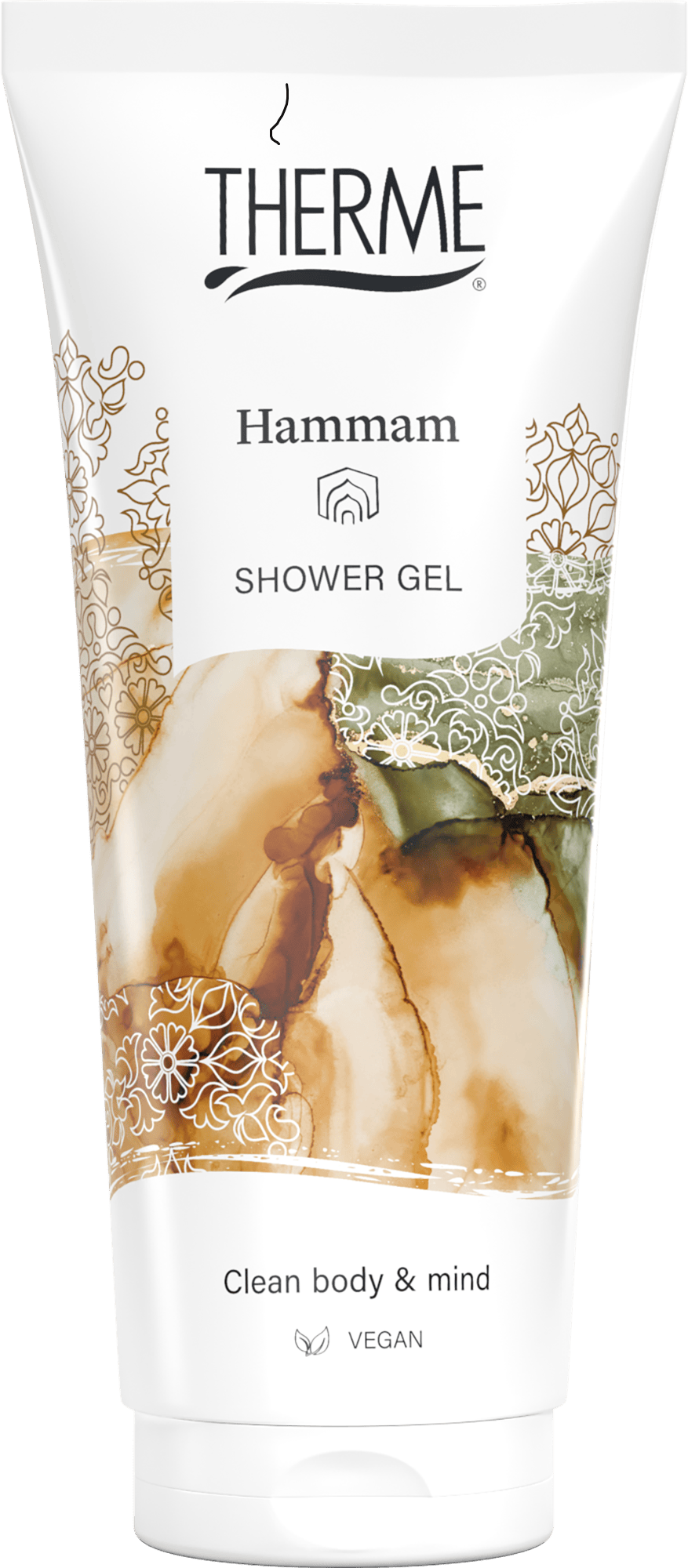 Therme Hammam Shower Gel in 200ml bottle, hydrating shower gel for skin, from Therme Uiterlijke Verzorging collection.
