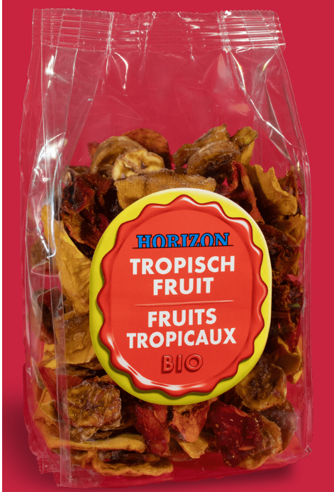 Horizon Tropisch fruit in a 250g package, fresh and colorful tropical fruit for snacks or recipes.