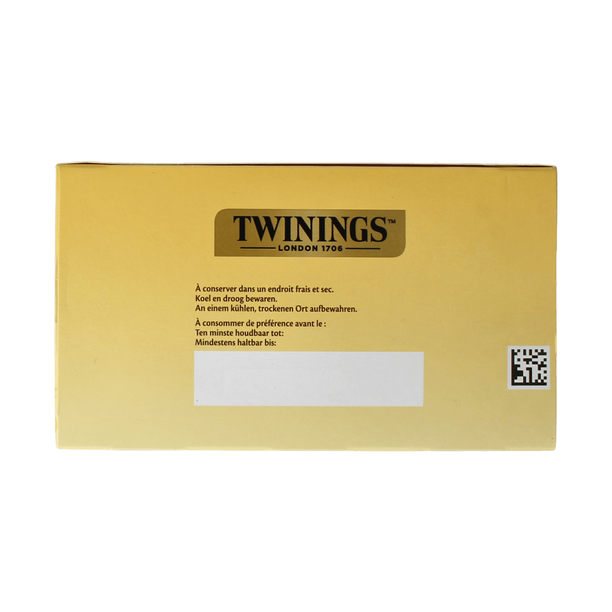 Twinings Earl Grey tea envelopes, 50-pack, featuring individually wrapped tea bags with citrus and bergamot flavor.