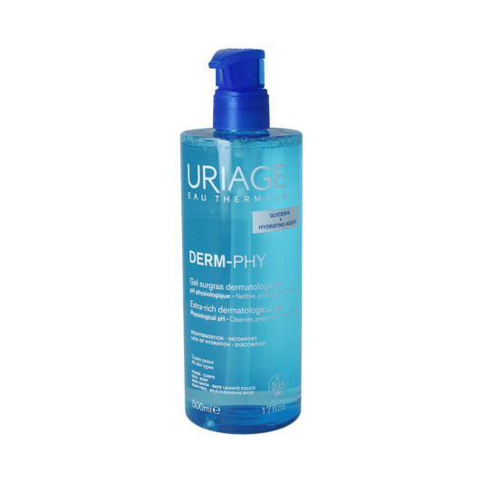 Uriage DERM-PHY Gel Surgras dermatologische lichaamsverzorging in 500ml, gentle cleanser for sensitive skin by Uriage.