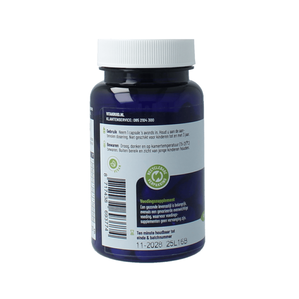 Vitakruid Multi Nacht Mama vegan multivitamine capsules in vegetarian capsules, dietary supplement for women, 30 count