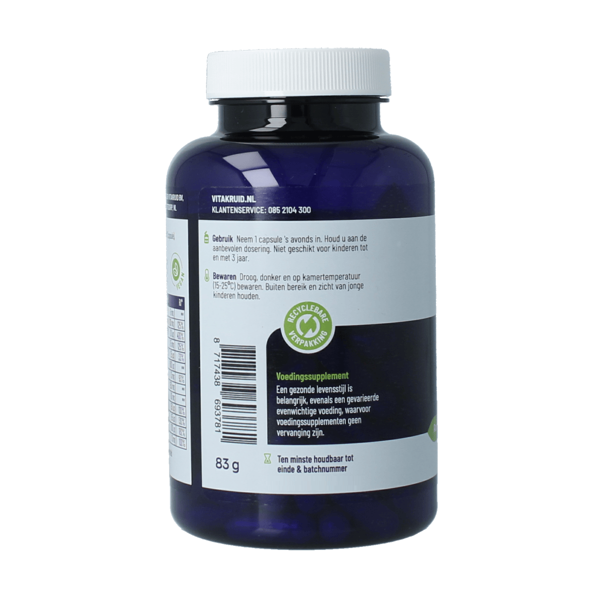 VitaKruid Multi Nacht Mama vegan multivitamine capsules for pregnant women, vegetarian dietary supplement, 90 capsules.