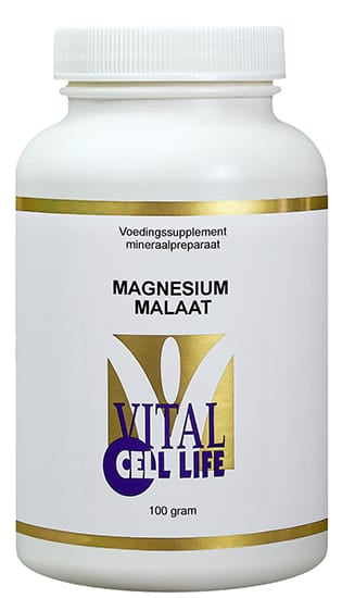 Vital Cell Life Mineralen Enkel 100.00 Gram Vital Cell Life Magnesium malaat poeder 100.00 Gram