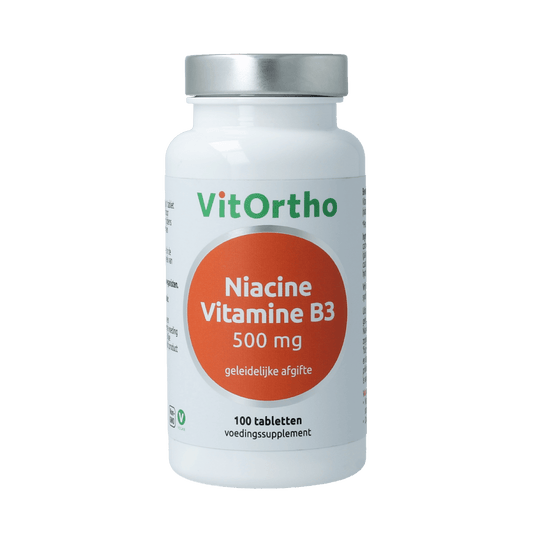 VitOrtho Vitamine Enkel 100.00 Tabletten VitOrtho Niacine Vitamine B3 100.00 Tabletten